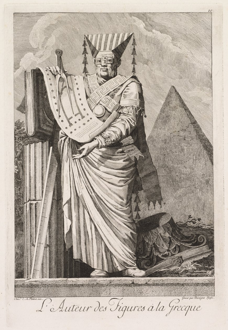Yunan Maskeli Balosu: Yunan Figürlerinin Yazarı Levha 10, 1771. by Benigno Bossi