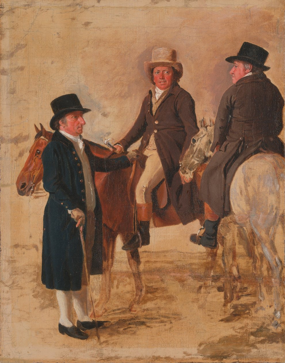 John Hilton, Newmarket Kursun Yargıcı; John Fuller, Kurs Katibi; ve John Stevens, bir... by Benjamin Marshall