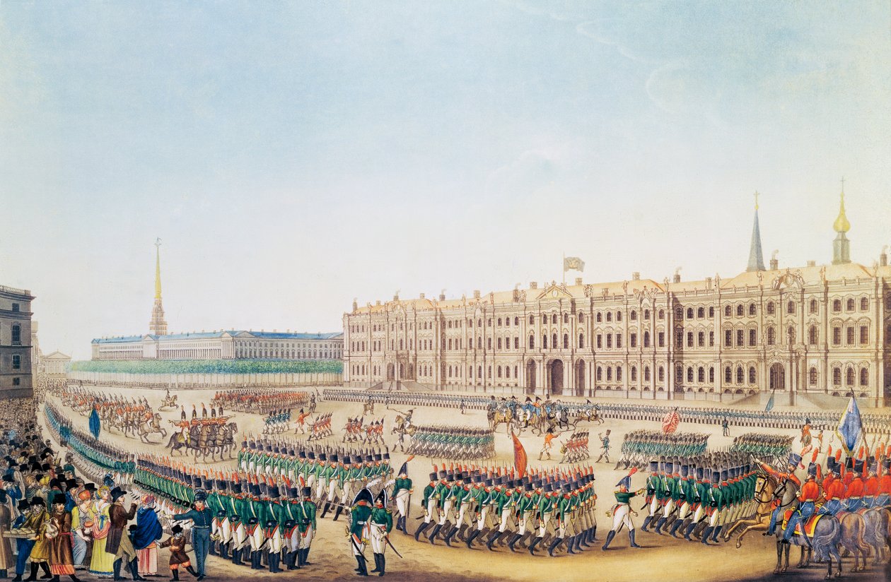 Geçit Töreni ve St.Petersburg İmparatorluk Sarayı