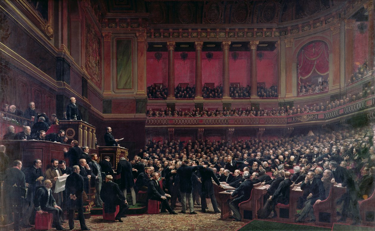 Louis Adolphe Thiers (1797-1877) Acclaimed by the Deputies During a Meeting, 16th June 1877, c.1878  by Benjamin Ulmann