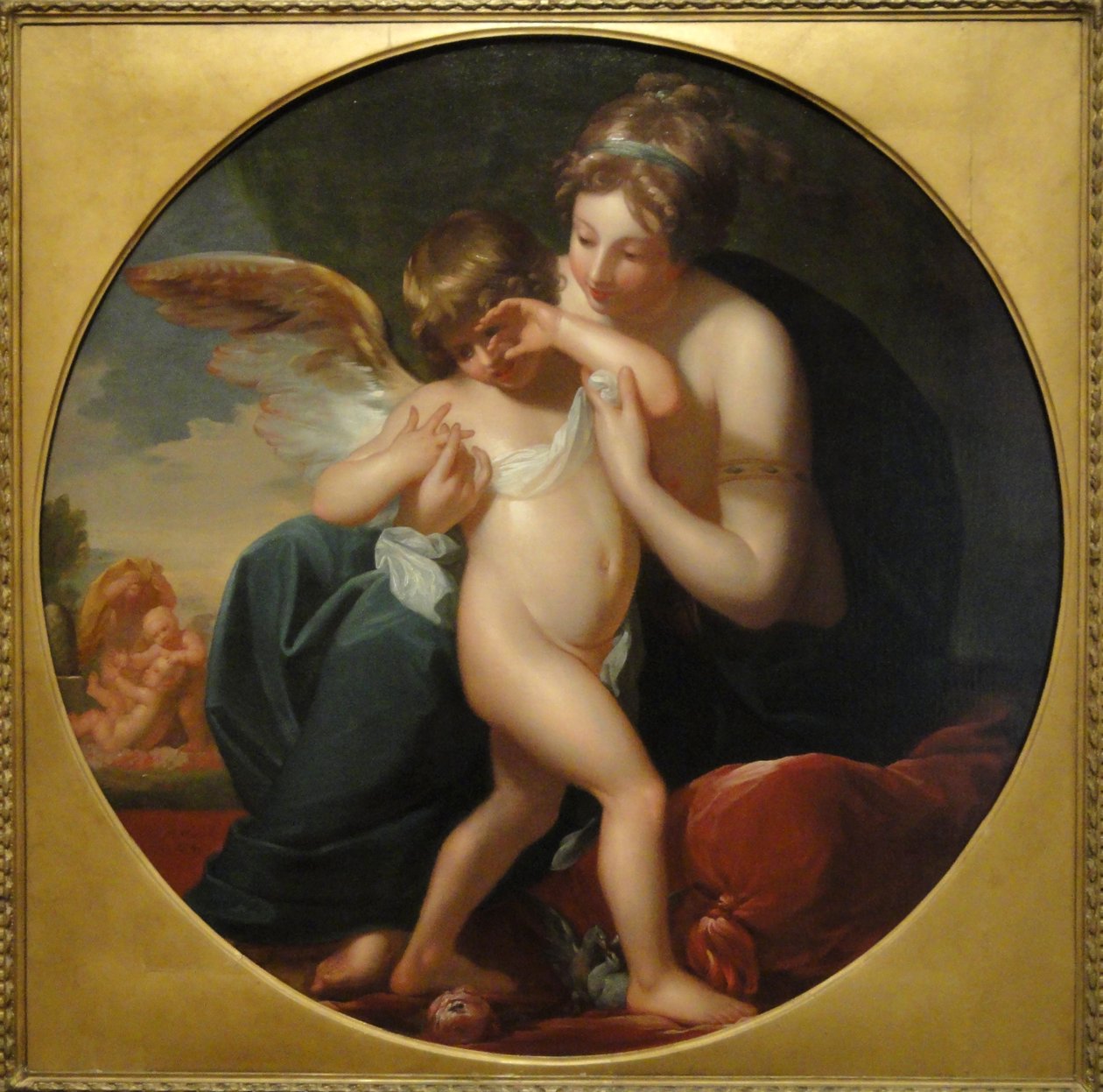 Arı Tarafından Sokulan Aşk Tanrısı, Annesi Tarafından Seviliyor by Benjamin West