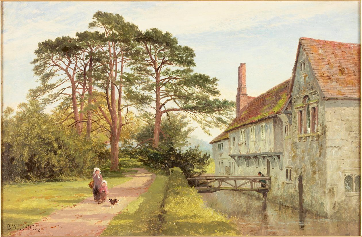 Ightham Mote, Kent, 1868 dolayları by Benjamin Williams Leader