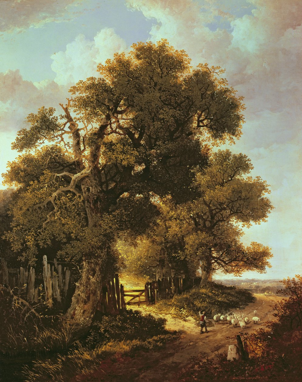 Genç çoban çocuk ile manzara by Benjamin Williams Leader