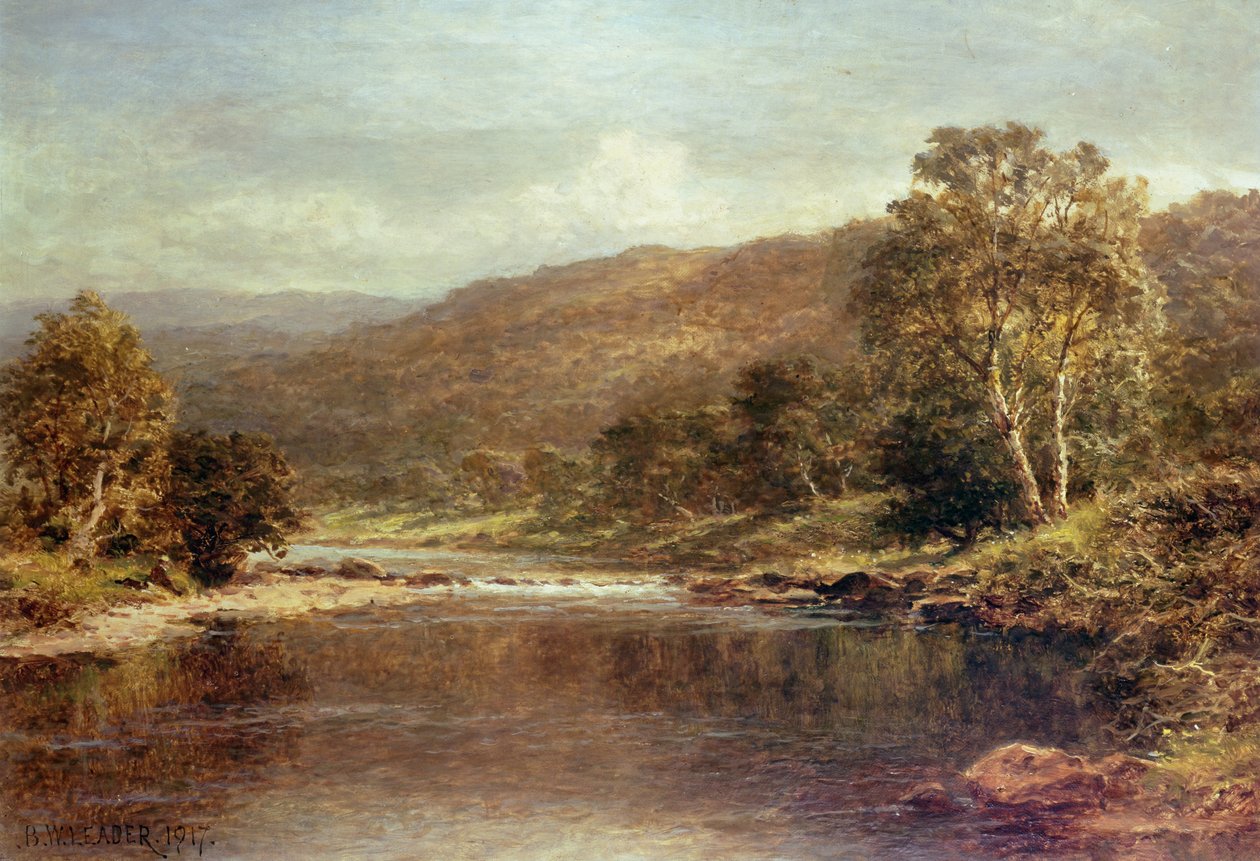 Galler Nehri Sahnesi by Benjamin Williams Leader