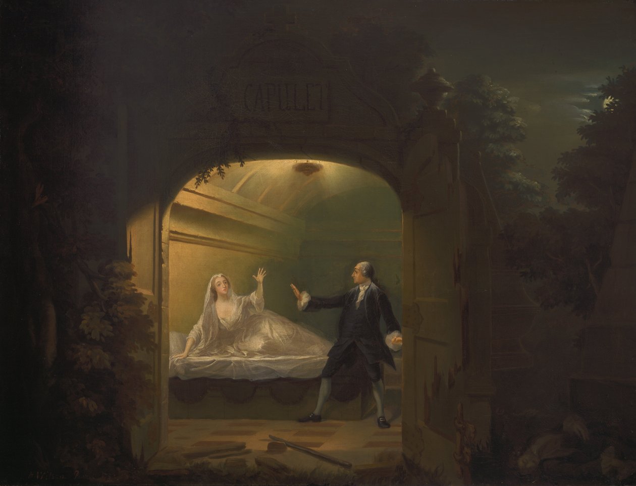 David Garrick ve George Anne Bellamy, Romeo ve Juliet, Act V, Scene iii
