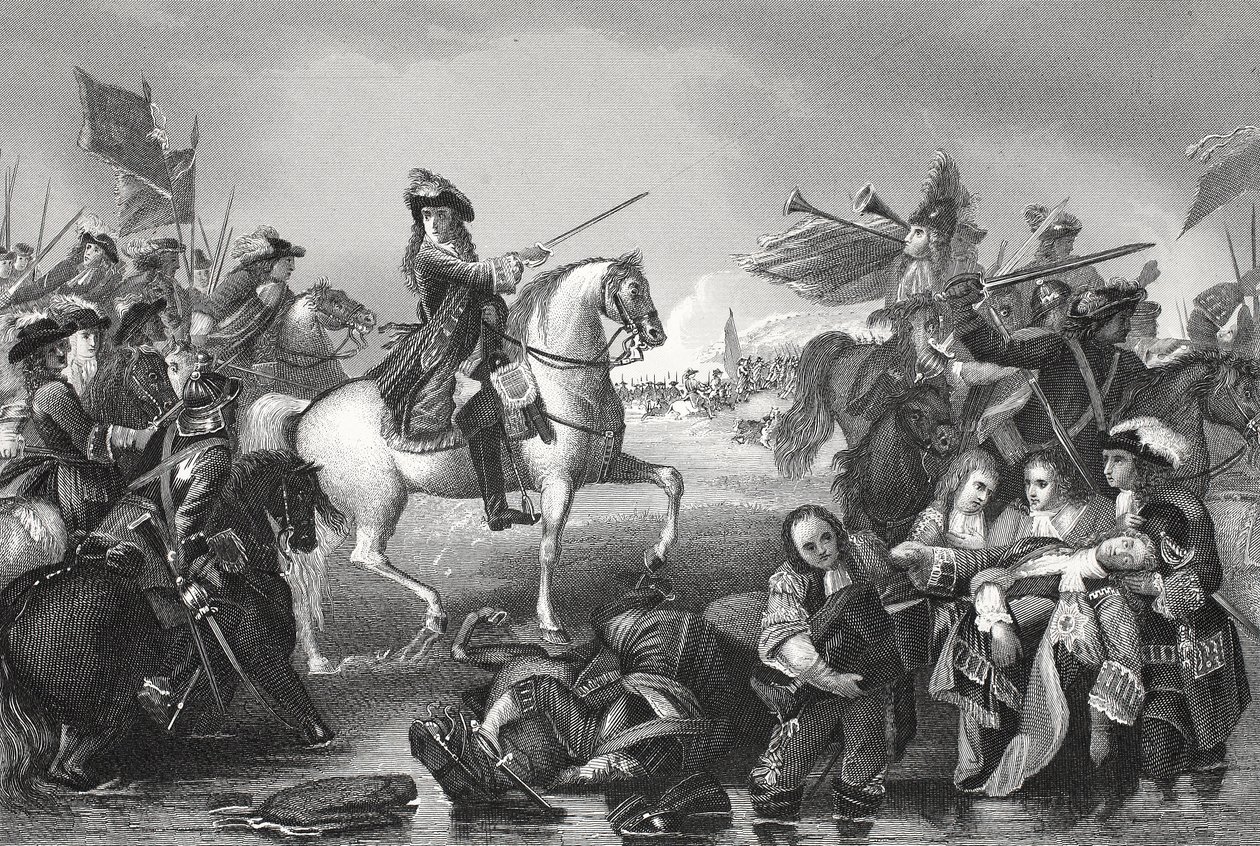 Boyne Muharebesi, W. French tarafından kazınmış (lito) by Benjamin (after) West