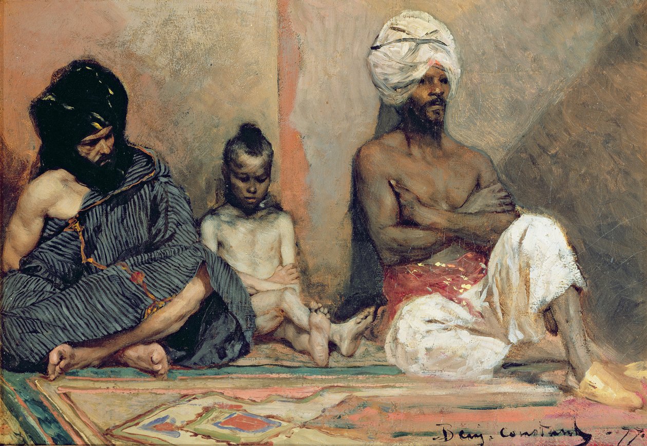 Oturan Araplar, 1877 by Benjamin 1845 1902 Constant