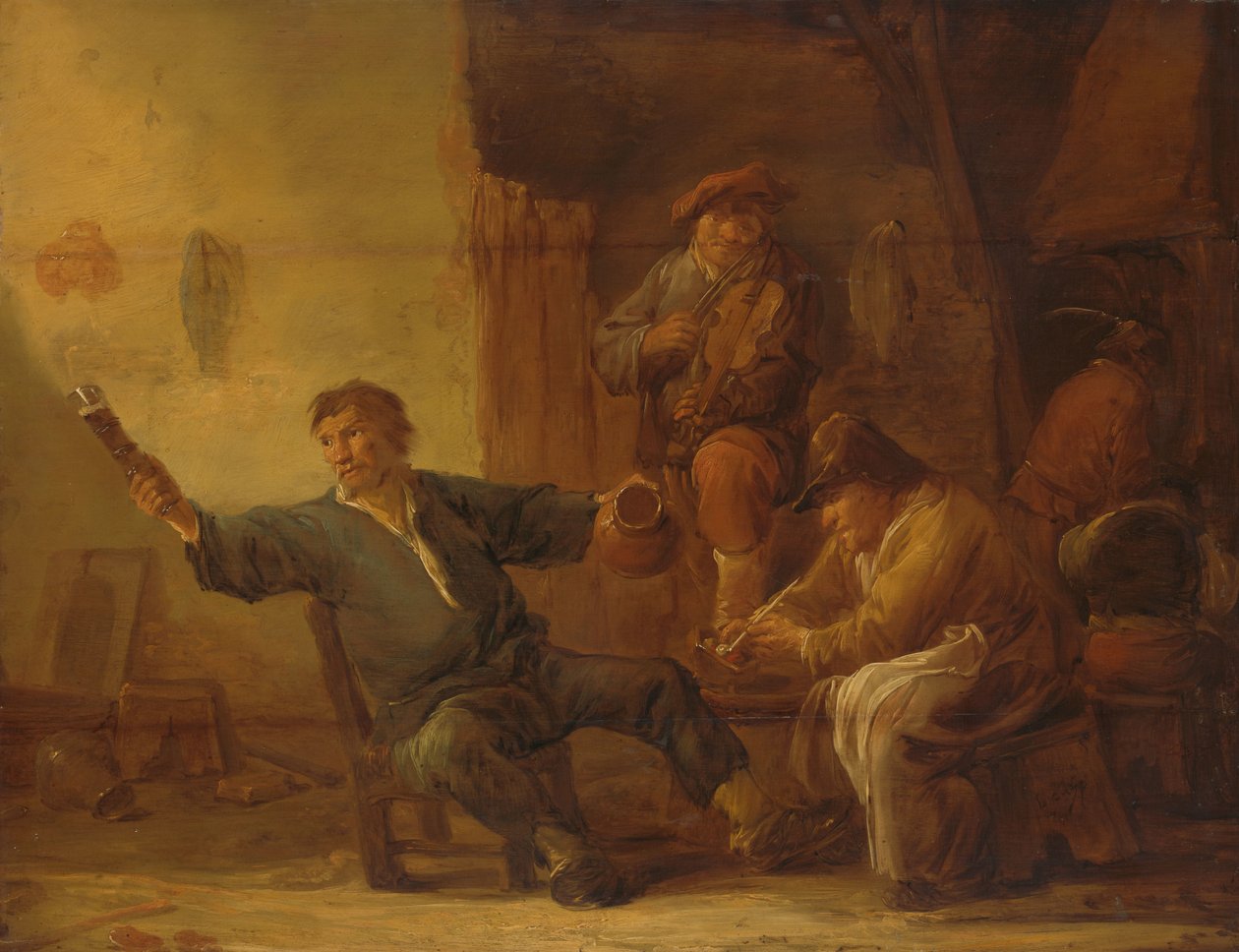 Köylü Kulübesinin İçi by Benjamin Gerritsz Cuyp