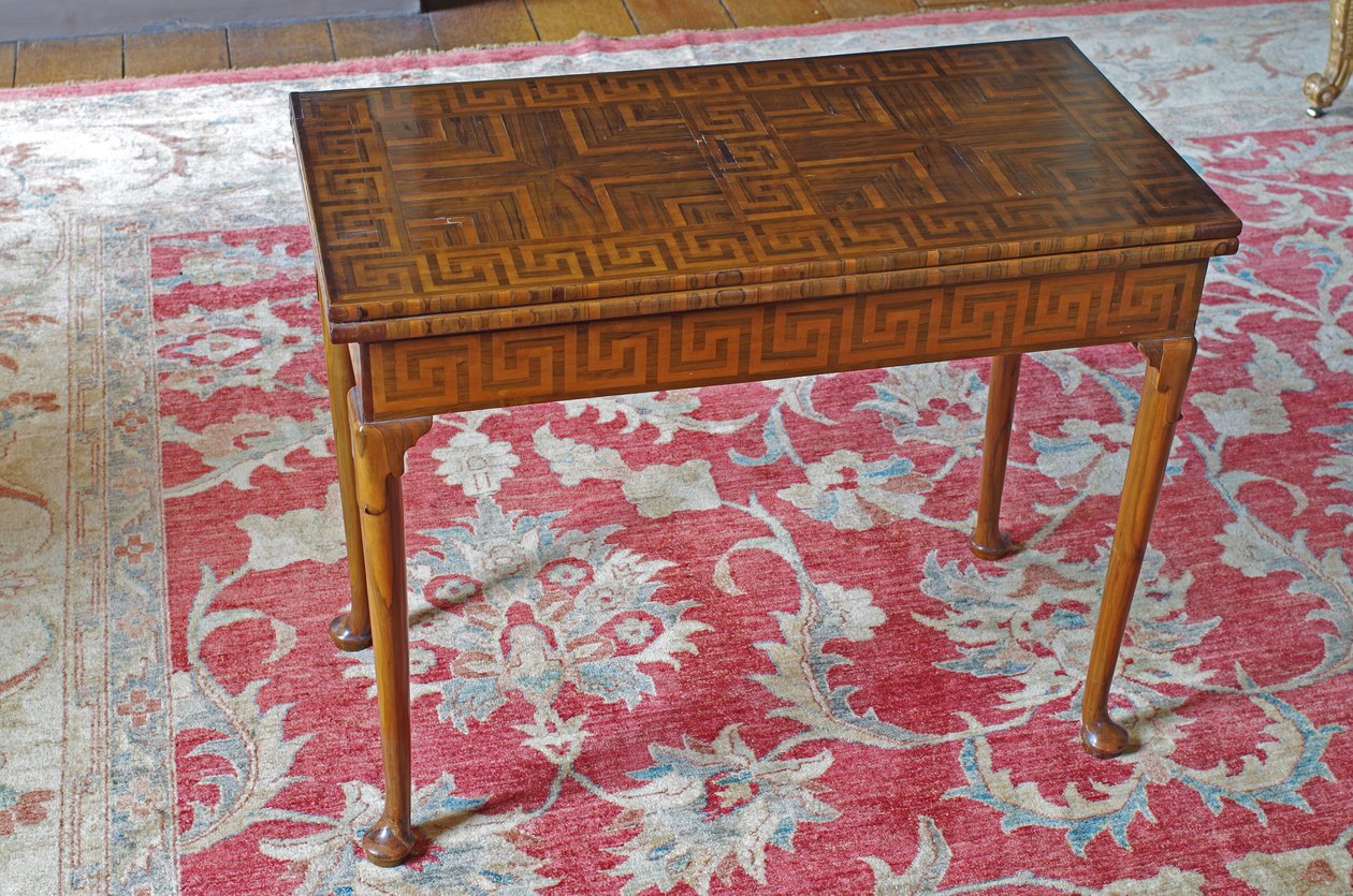 Bir George II Dikdörtgen katlanır kart masası (maun) by Benjamin Goodison