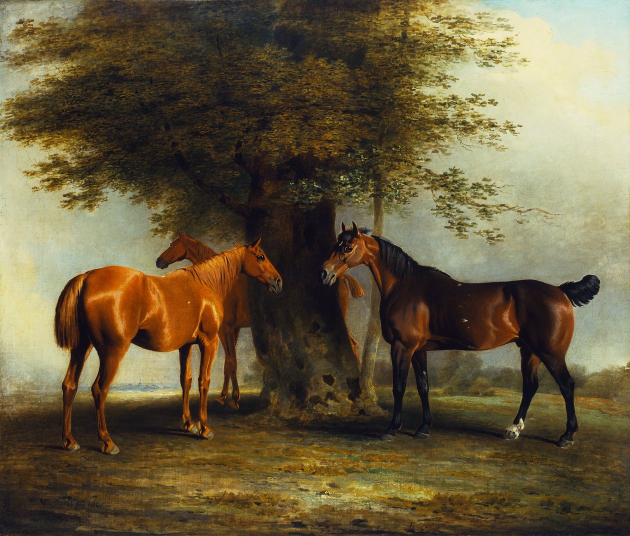 Çimdeki Avcılar, 1801 by Benjamin Marshall