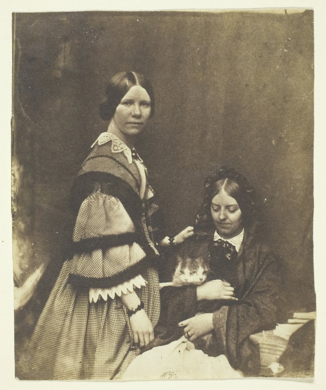 Bayan Craik Holding Kedi, c. 1858. by Benjamin Mulock