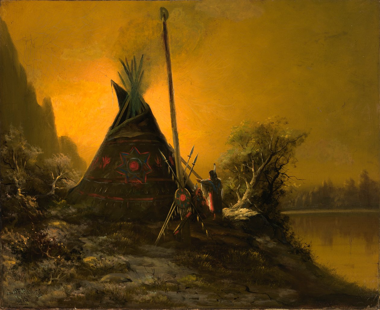 Hint Tipi Gece Manzarası, 1895. by Benjamin Raborg