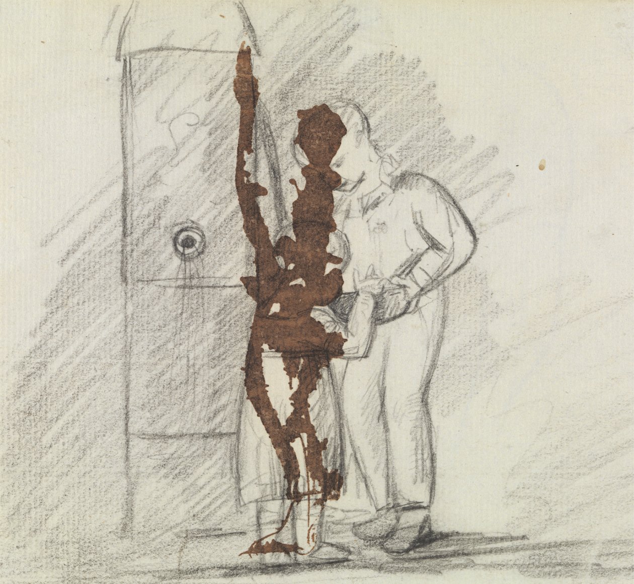 Yanyana Duran İki Figür Çalışması by Benjamin Robert Haydon
