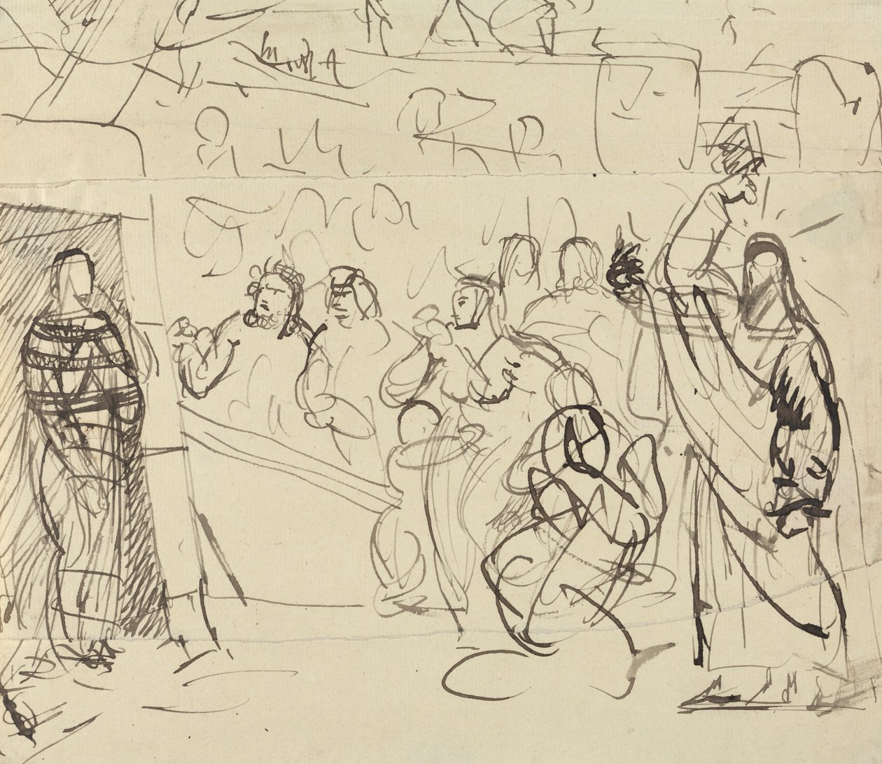 Lazarus'un Dirilişi Çalışması by Benjamin Robert Haydon