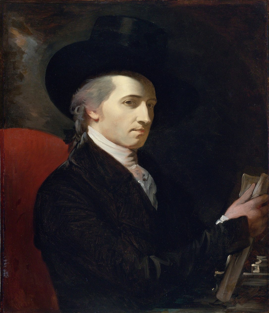 ""Otoportre"" (Otoportre) Tablo Benjamin West (1738-1820) - Tuval üzerine yağlı boya Soluk 78.7x67.9 cm Özel Koleksiyon by Benjamin West