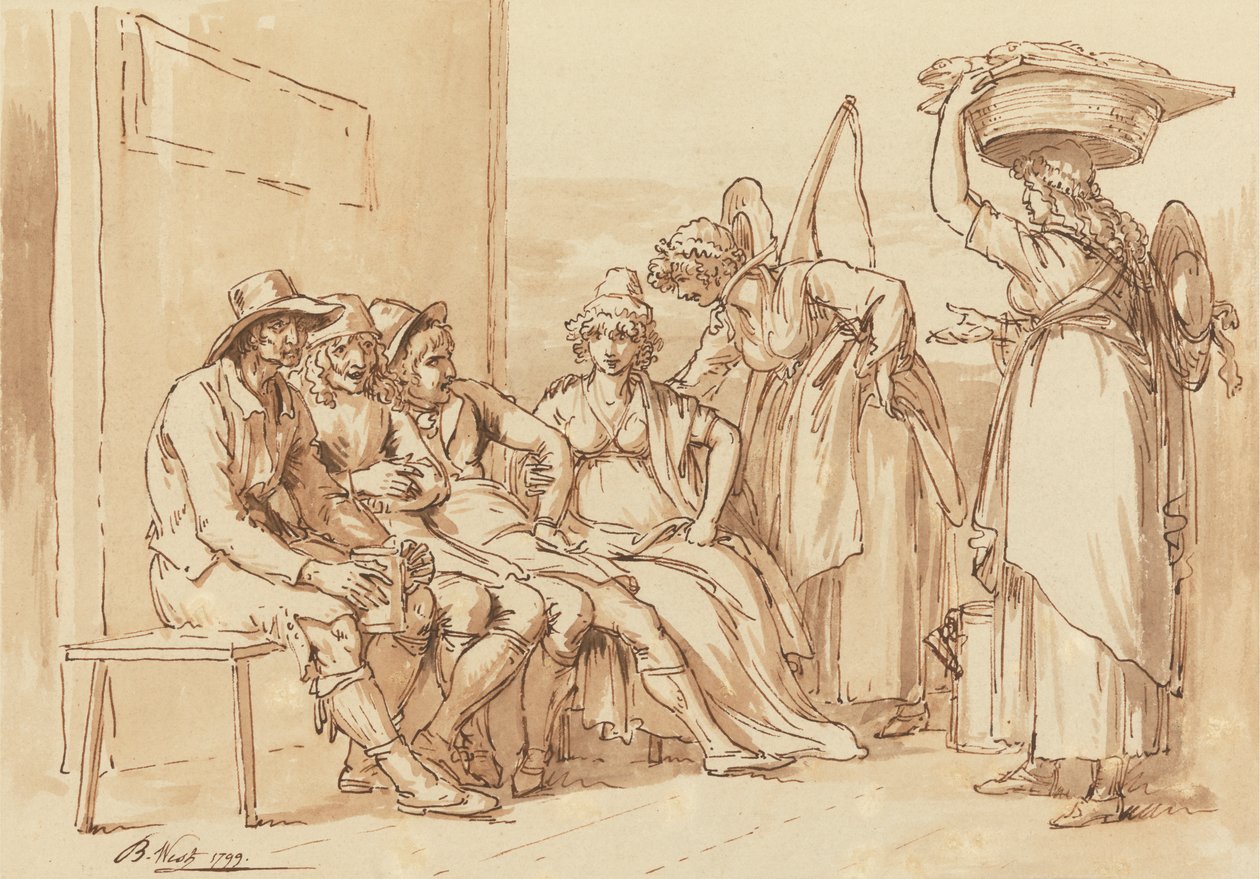 Londra Sokaklarındaki Karakterler by Benjamin West