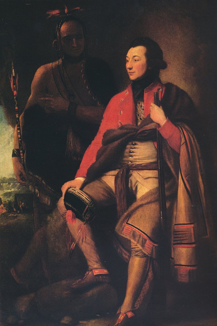 Albay Guy Johnson ve Karonghyontye Kaptan David Hill, 1776 by Benjamin West