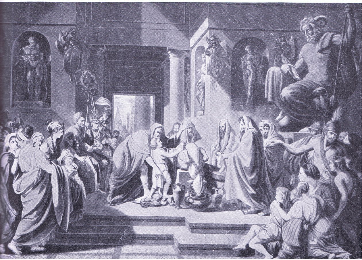 Hannibal, Roma'ya sonsuz düşmanlık yemini ediyor by Benjamin West