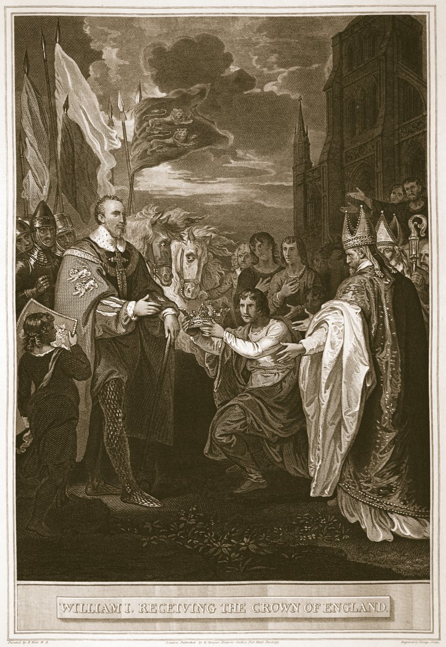 William I, George Noble tarafından kazınmış İngiltere tacını alırken, David Hume