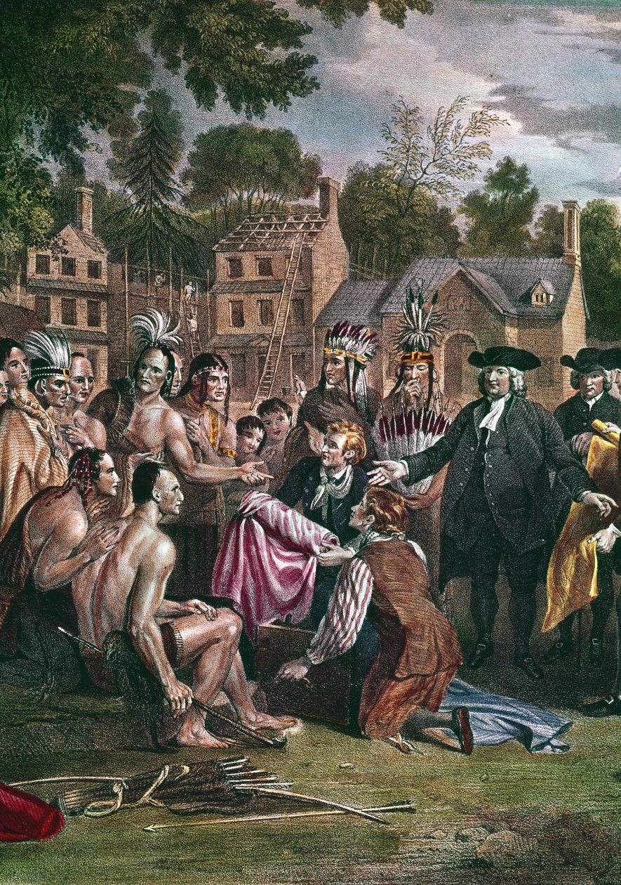 William Penn, İngiliz Quaker kolonisti, Kuzey Amerikalılarla tedavi, 1682 1771-1772 by Benjamin West