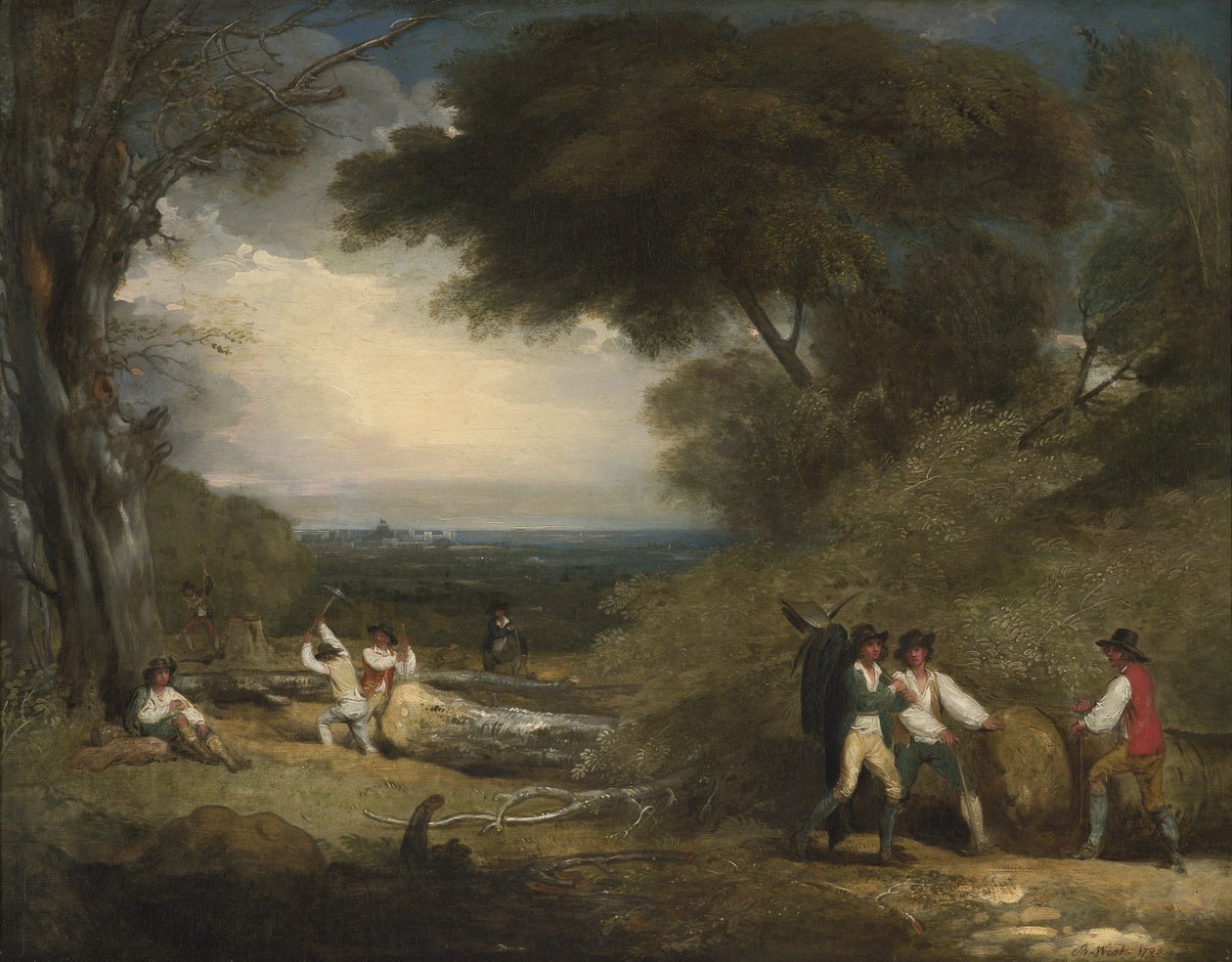 Windsor Park'ta Oduncu (tuval üzerine yağlıboya) by Benjamin West