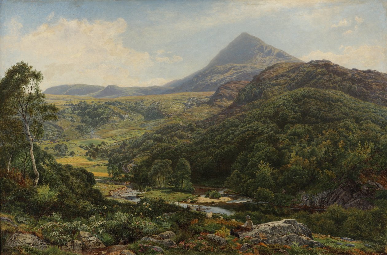Galler Tepeleri Arasındaki Sessiz Vadi, 1860 by Benjamin Williams Leader