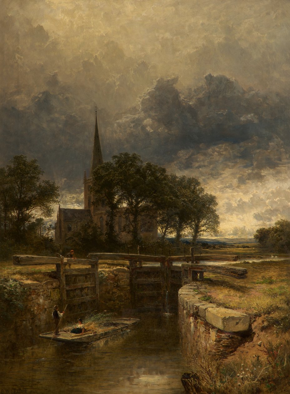 Stratford-on-Avon Kilisesi ve Kilidi by Benjamin Williams Leader