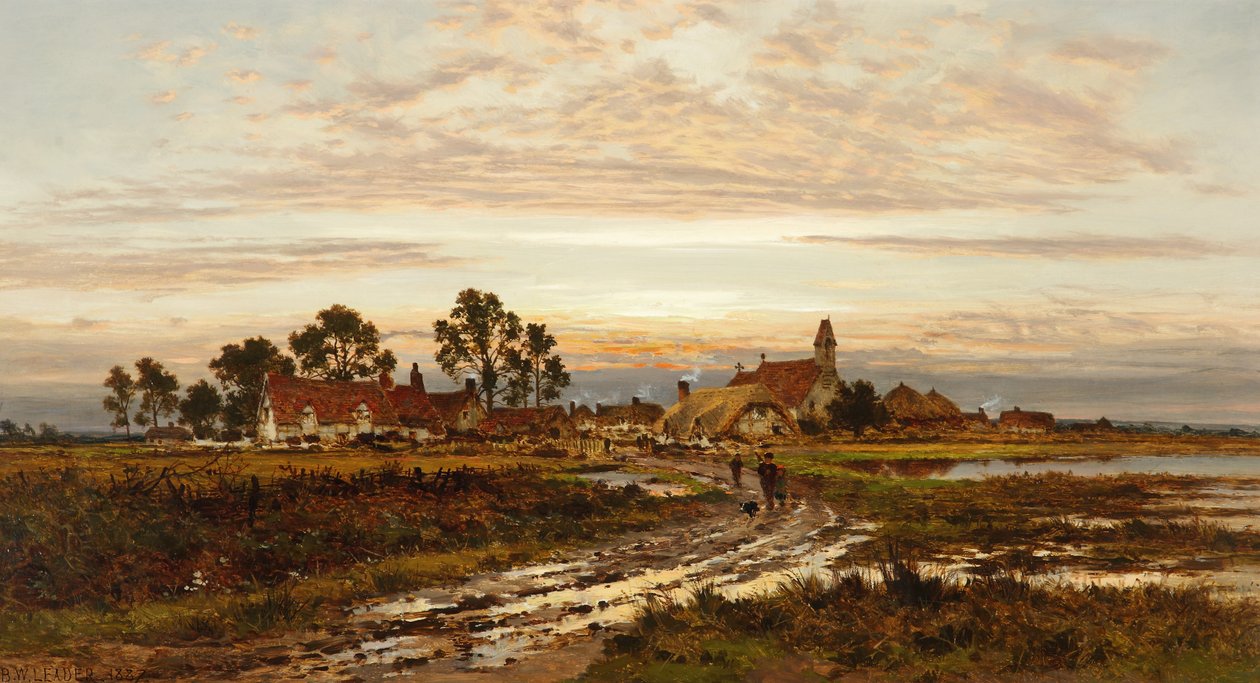 Worcestershire Yağmurdan Sonra Sabah Temizliği, 1897 by Benjamin Williams Leader