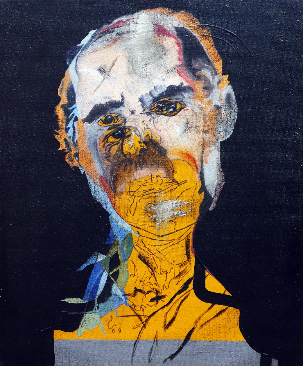 Tarihteki 50 Büyük Yazar: Philip Roth, 2015 (tuval üzerine yağlıboya ve akrilik) by Benoit Erwann Boucherot