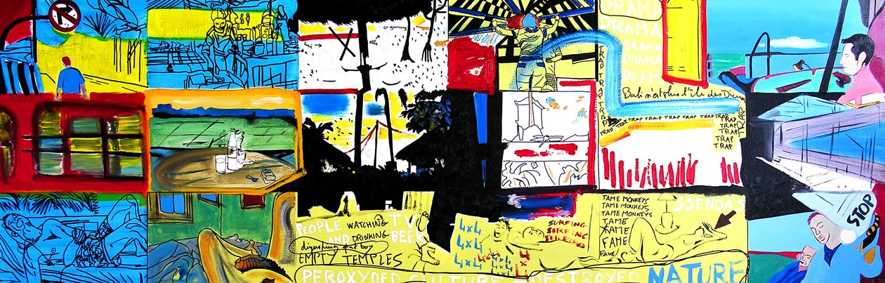 Bali artık tanrıların adası değil, 2004 (tuval üzerine yağlıboya) by Benoit Erwann Boucherot