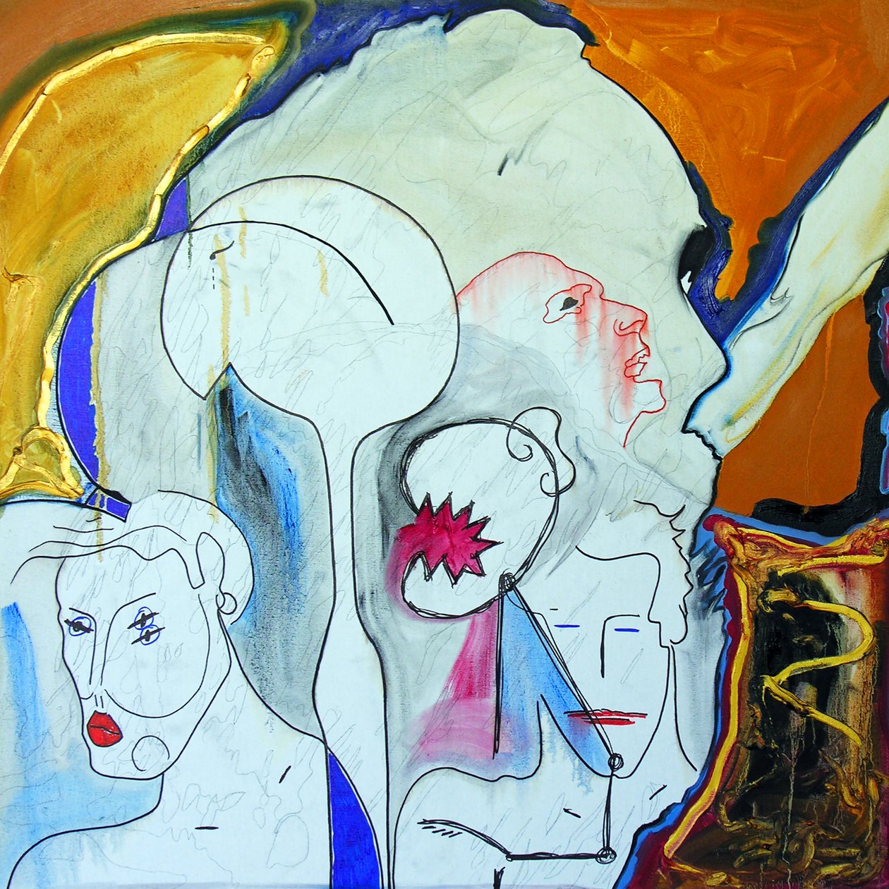 Michael Ackerman, 2001 (tuval üzerine yağlıboya) by Benoit Erwann Boucherot