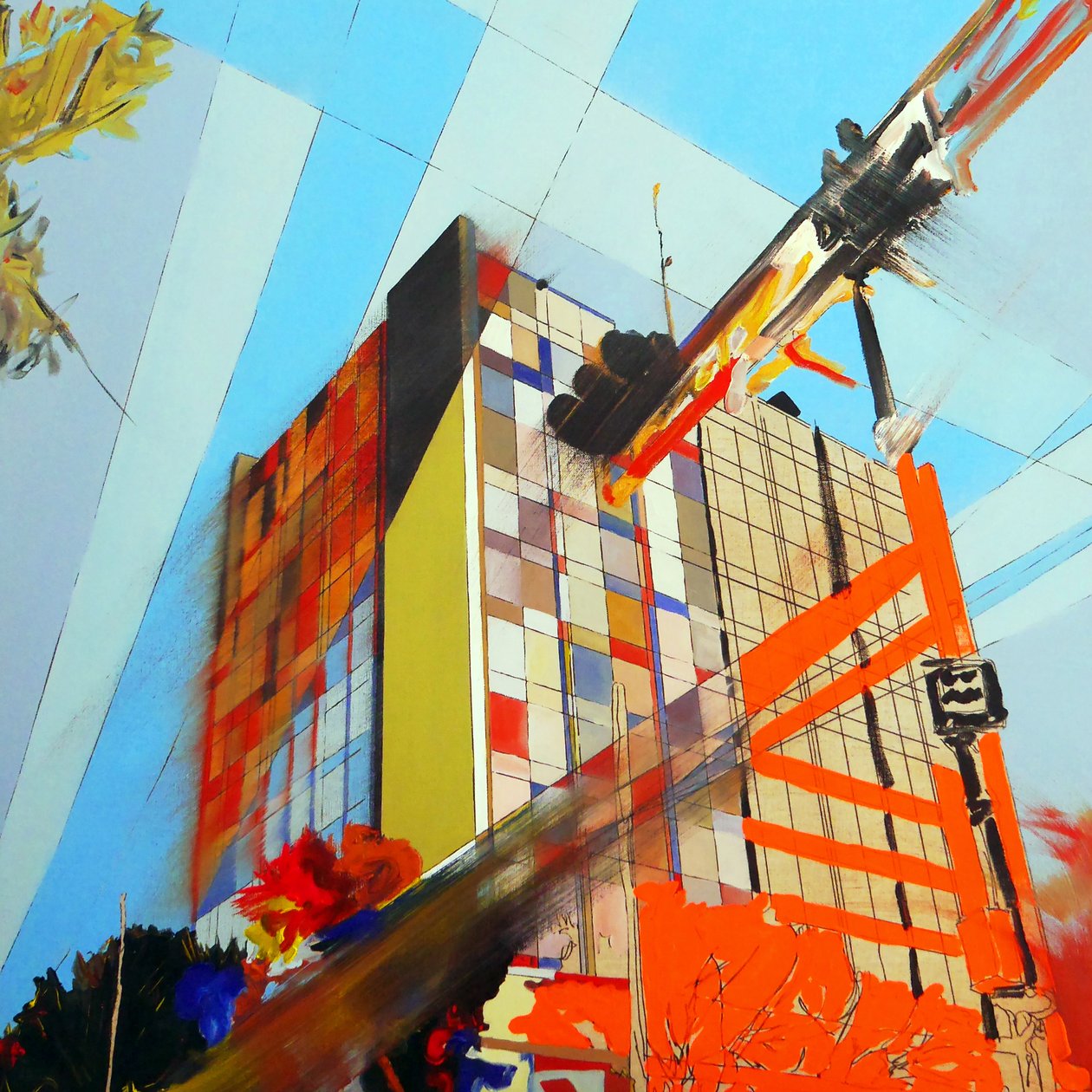 Overlandscape : Meksika 3, 2016 (tuval üzerine yağlıboya) by Benoit Erwann Boucherot