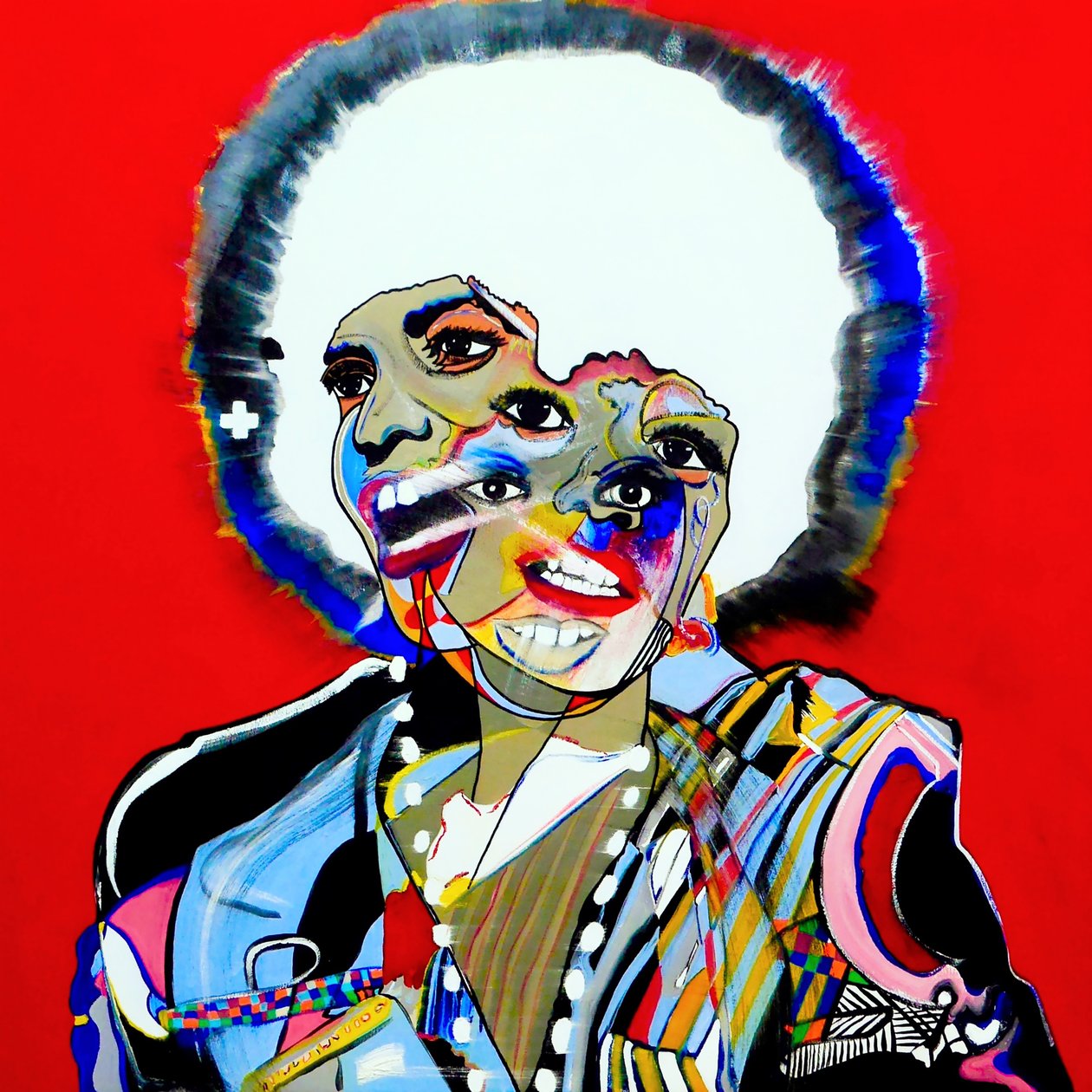 Sürportre : Angela Davis, 2021 (tuval üzerine yağlıboya) by Benoit Erwann Boucherot