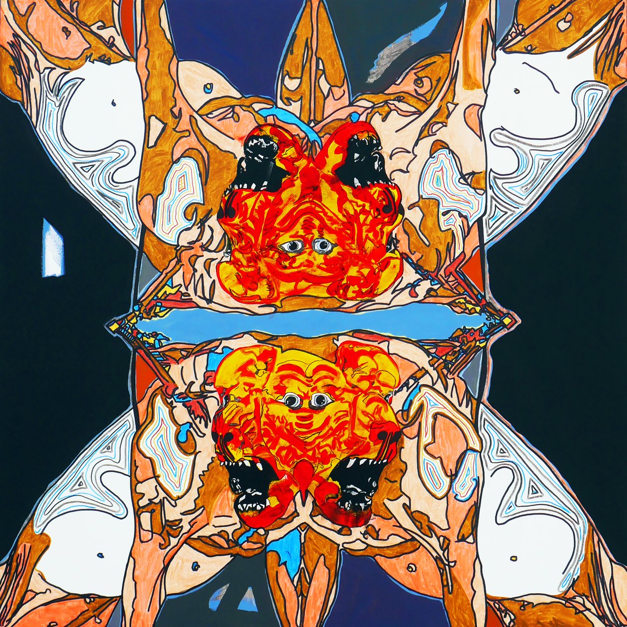 Sürportre : Bir köpek 1, 2015 (tuval üzerine yağlıboya ve akrilik) by Benoit Erwann Boucherot