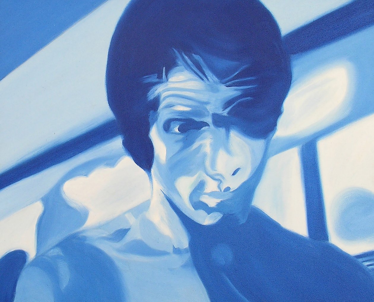 Sürportre : Sébastien, 2005 (tuval üzerine yağlıboya) by Benoit Erwann Boucherot