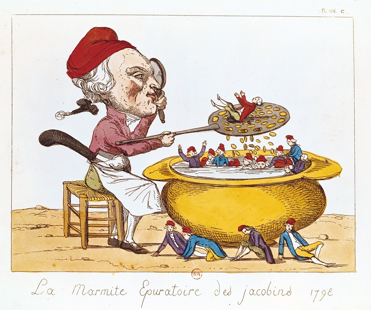 Jakobenlerin Arındırıcı Kazanı, 1793 by Benoit Louis Henriquez