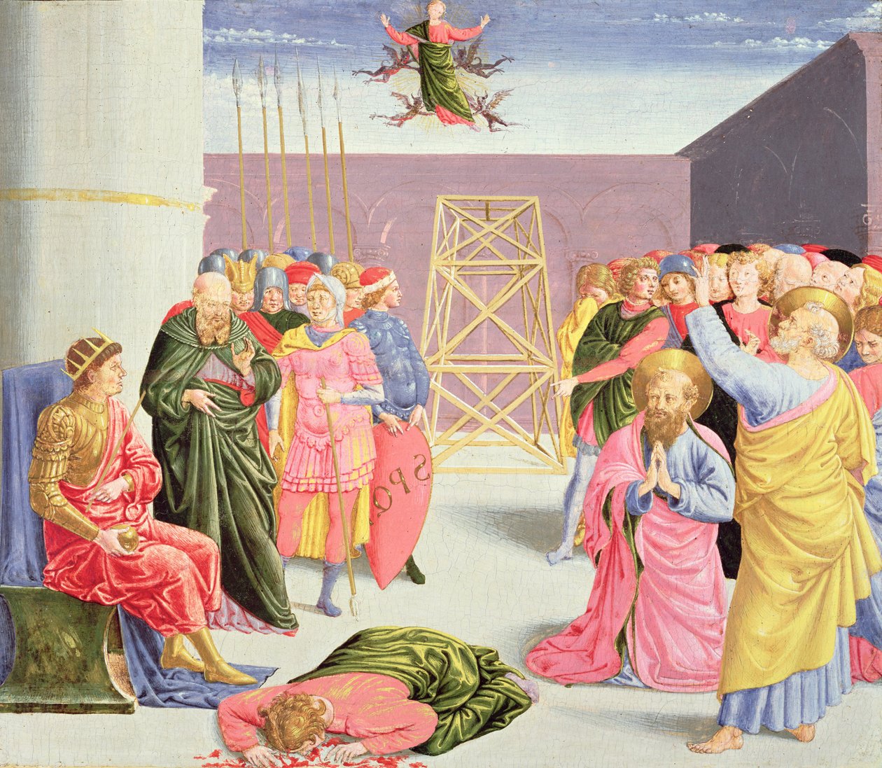 Aziz Peter ve Simon Magus, 15. yüzyıl (ahşap üzerine tempura) by Benozzo di Lese di Sandro Gozzoli