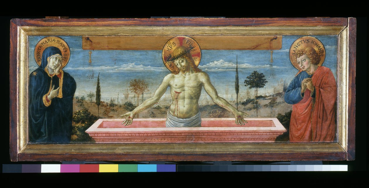 Bakire ve Aziz John arasındaki dindarlıkta İsa, c.1450 by Benozzo di Lese di Sandro Gozzoli