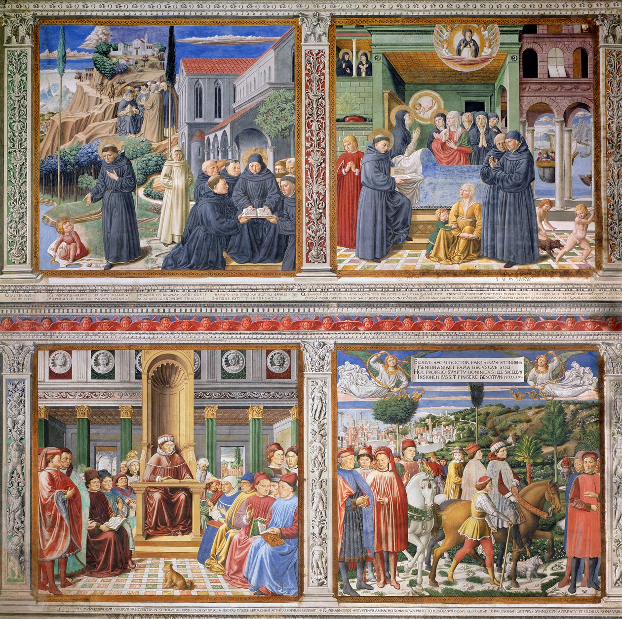 St. Augustine'nin Yaşamından Bölümler, 1463-65 (bkz. 192535, 192549, 192550, 192551, 192552) by Benozzo di Lese di Sandro Gozzoli