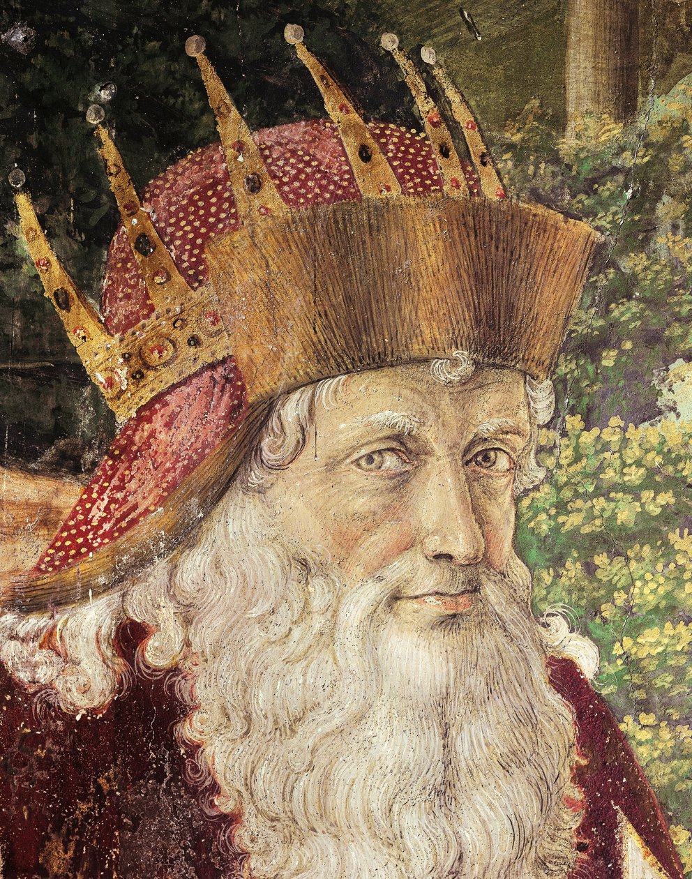 Benozzo Gozzoli (1420-1497), fresk tarafından Magi alayı. Detay. Palazzo Medici Riccardi Şapeli, Floransa. by Benozzo di Lese di Sandro Gozzoli
