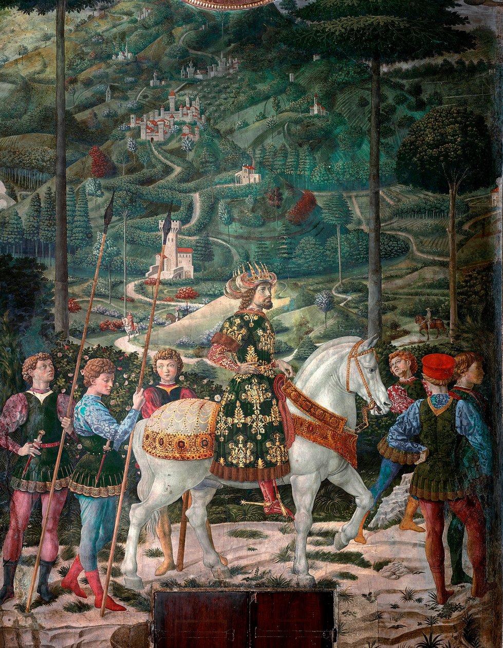 Bizans İmparatoru “Magilerin Yolculuğu”. Kudüs Magi Korteji bir Bethleem, İtalyanca “Viaggio dei Magi” veya “Cavalcata dei Magi” olarak adlandırır. Bizans İmparatoru VIII. John Paleologue