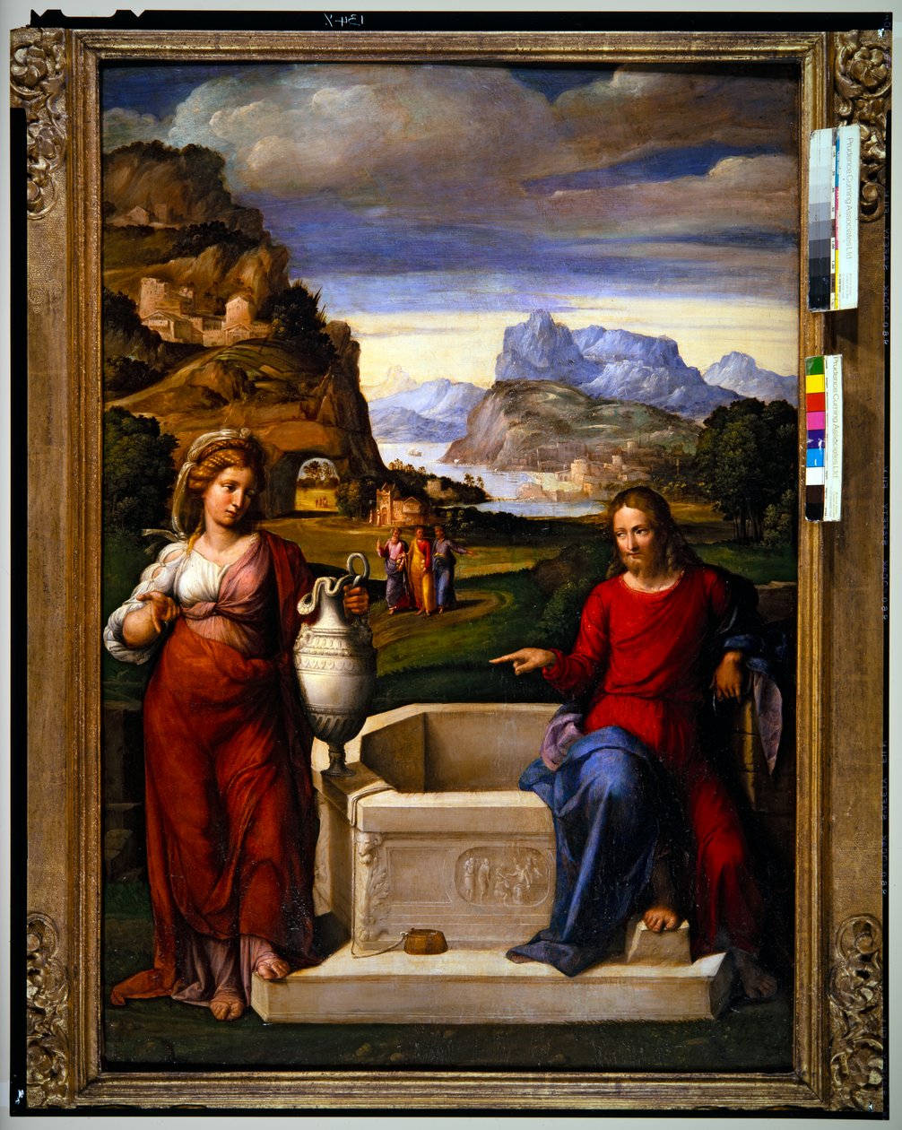İsa ve Samiriyeli kadın (panel) by Benvenuto Tisi da Garofalo