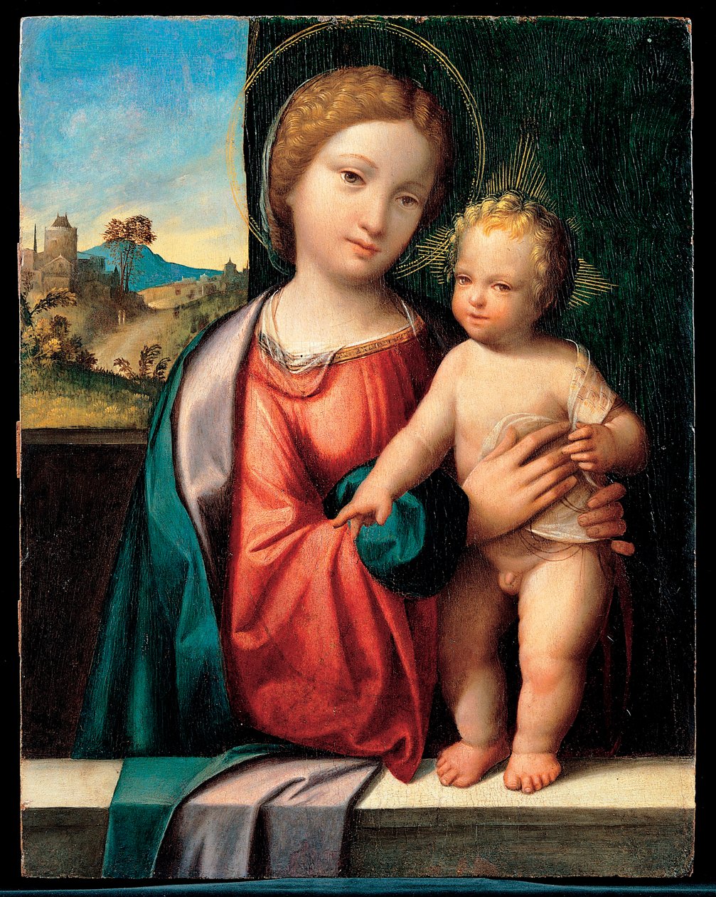 Bakire ve Çocuk (Çocuklu Madonna) - Tablo Benvenuto Tisi da Garofalo (Il Garolafo) (1481-1559), ahşap üzerine yağlı boya, 47.5x37.5 cm by Benvenuto Tisi da Garofalo