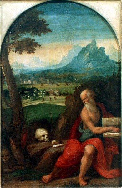 Aziz Jerome (panel) by Benvenuto Tisi da Garofalo