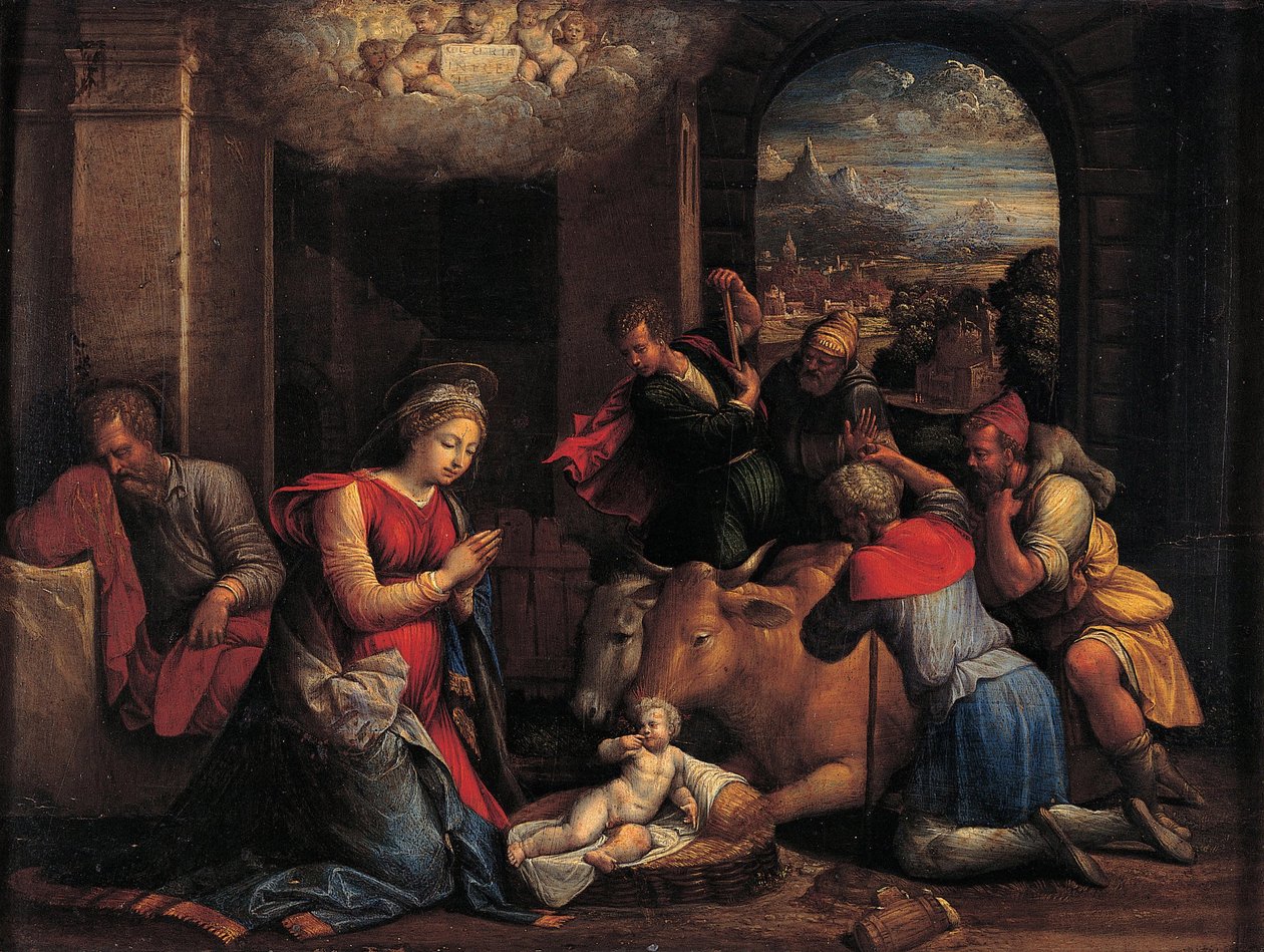 Çobanların Tapınması, 1536-1537 by Benvenuto Tisi da Garofalo