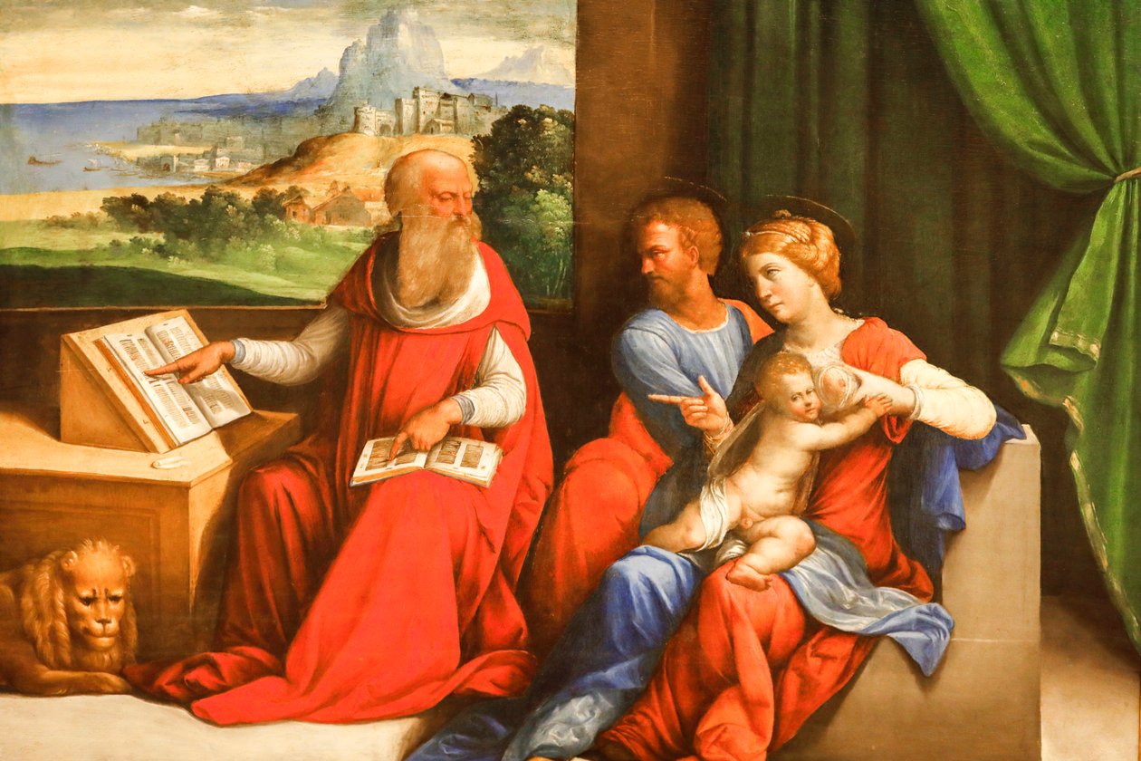 Aziz Jerome ile Kutsal aile by Benvenuto Tisi da Garofalo