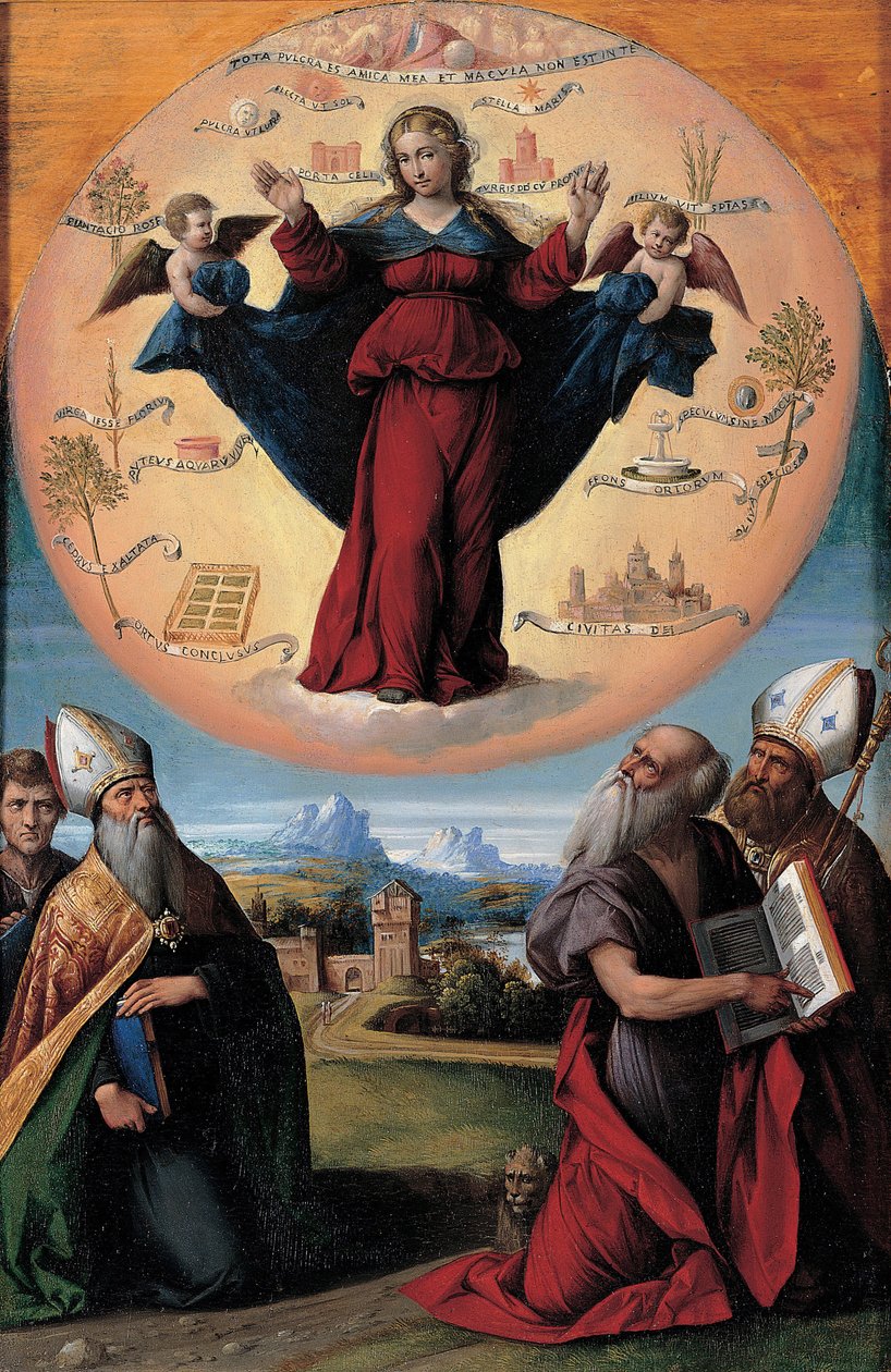 Azizlerle Immaculate Conception, c. 1535-1550 by Benvenuto Tisi da Garofalo