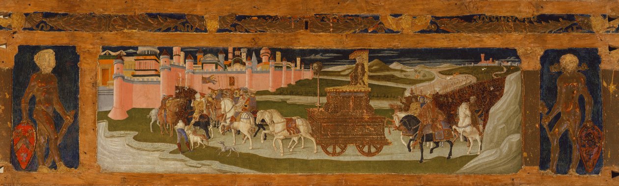 Predella paneli: Triumph of David (ahşap üzerine resim) by Benvenuto di Giovanni