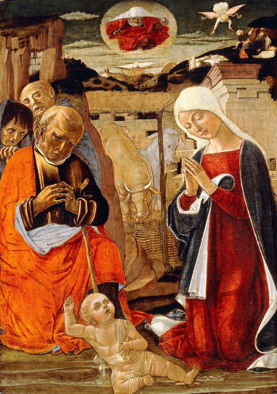 Uzaktaki Çobanlara Duyuru ile Doğuş, by Benvenuto di Giovanni