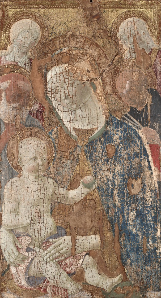 Aziz Jerome ve Peter(?) ve Melekler ile Bakire ve Çocuk by Benvenuto di Giovanni